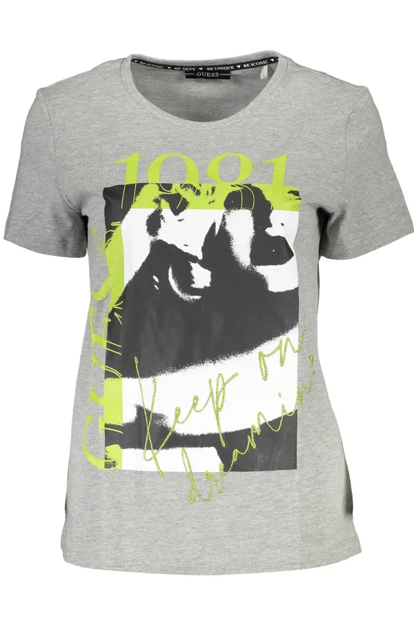 GUESS JEANS GUESS JEANS WOMEN'S SHORT SLEEVE T-SHIRT GRAY