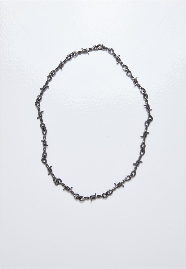 Urban Classics Accessoires Gunmetal barbed wire necklace
