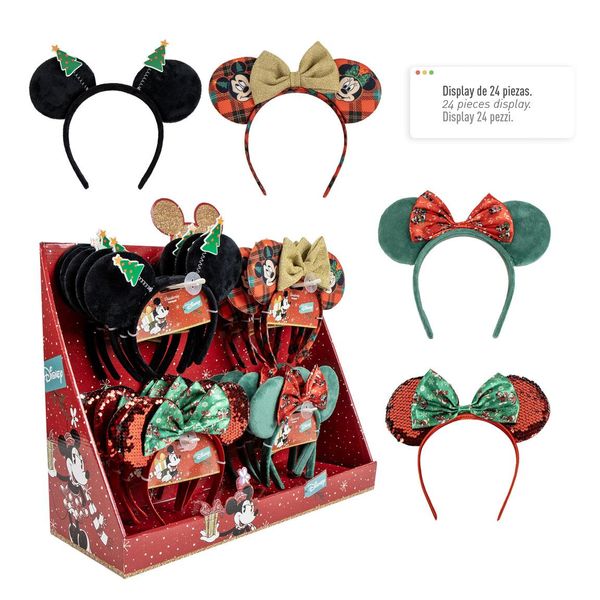 MINNIE HAIR ACCESSORIES DISPLAY NAVIDAD 24 PCS MINNIE