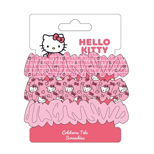 Hello Kitty HAIR ACCESSORIES SCRUNCHIES 3 PIECES HELLO KITTY
