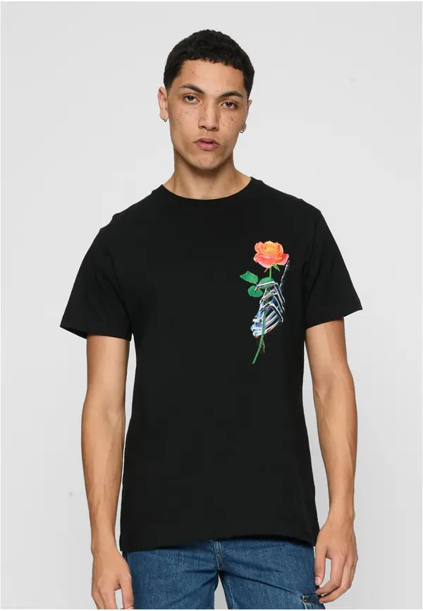 Mister Tee Handmade T-shirt with chrome skeleton black