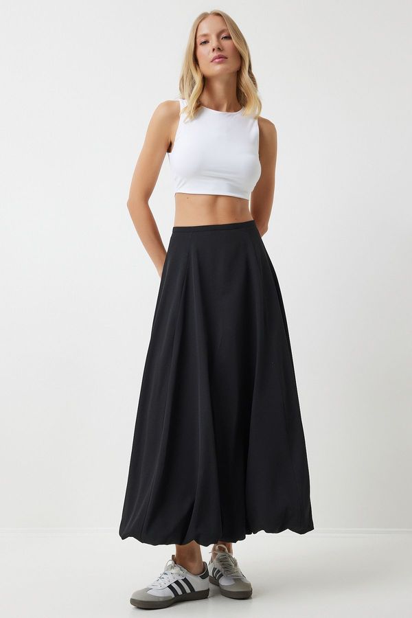 Happiness İstanbul Happiness İstanbul Women's Black Long Woven Balloon Skirt