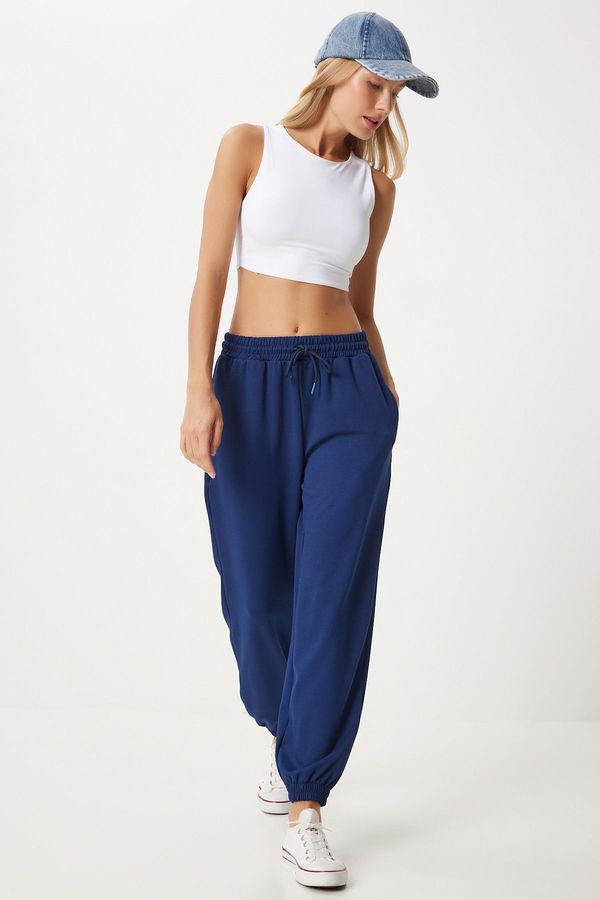 Happiness İstanbul Happiness İstanbul Women's Navy Blue Modal Blend Jogger Sweatpants