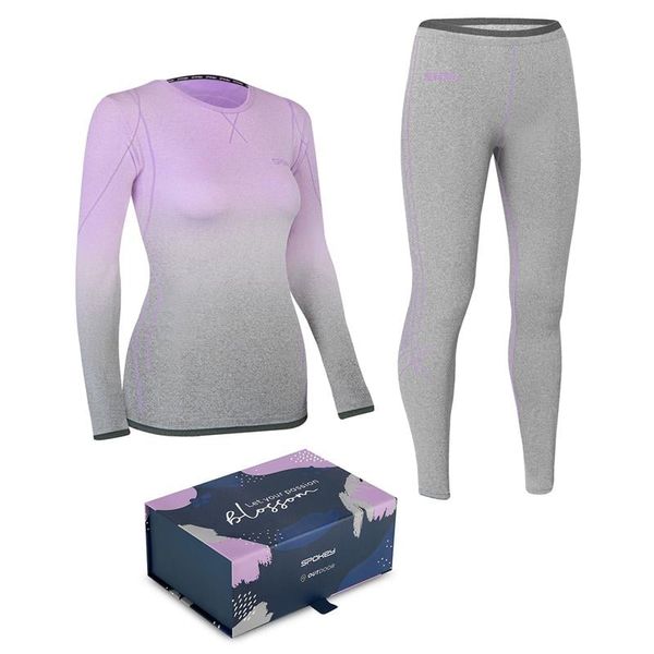 Happy Socks Happy Socks FLORA SET Women's thermo whitening in a gift box, purple-gray, large. M/L