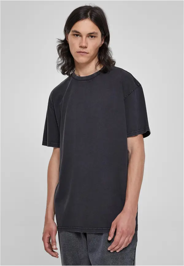 Urban Classics Heavy Oversized Acid Wash Tee Black
