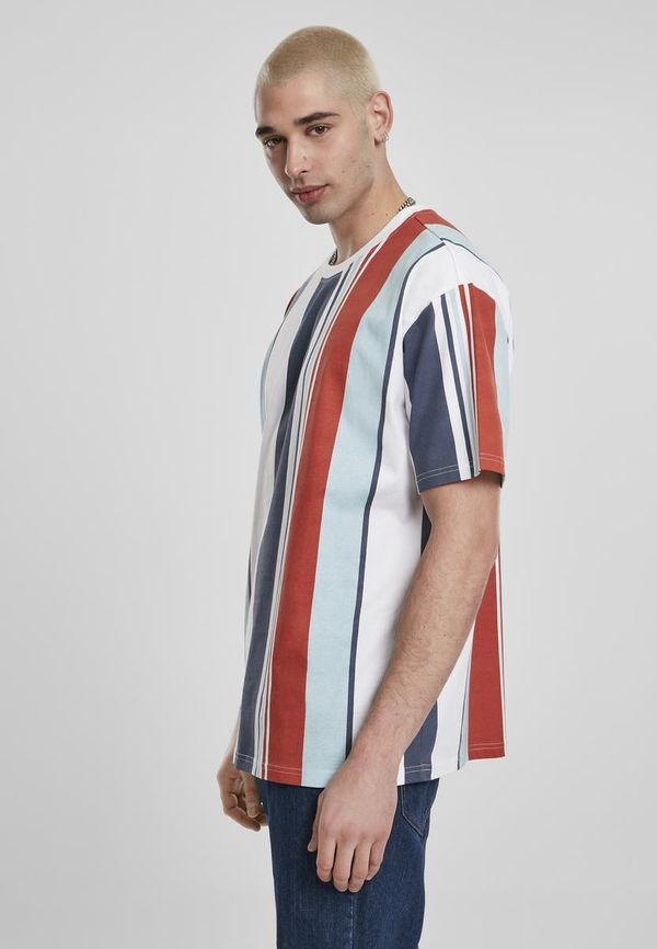 Urban Classics Heavy Oversized Big AOP Stripe Tee Burnt Red