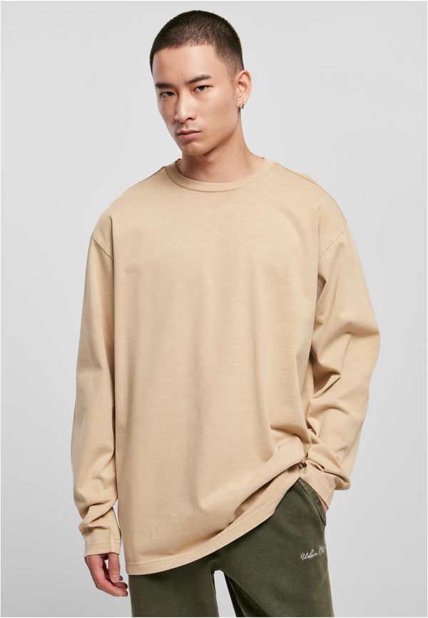 Urban Classics Heavy Oversized Garment Dye Dye UnionLong Sleeve Beige