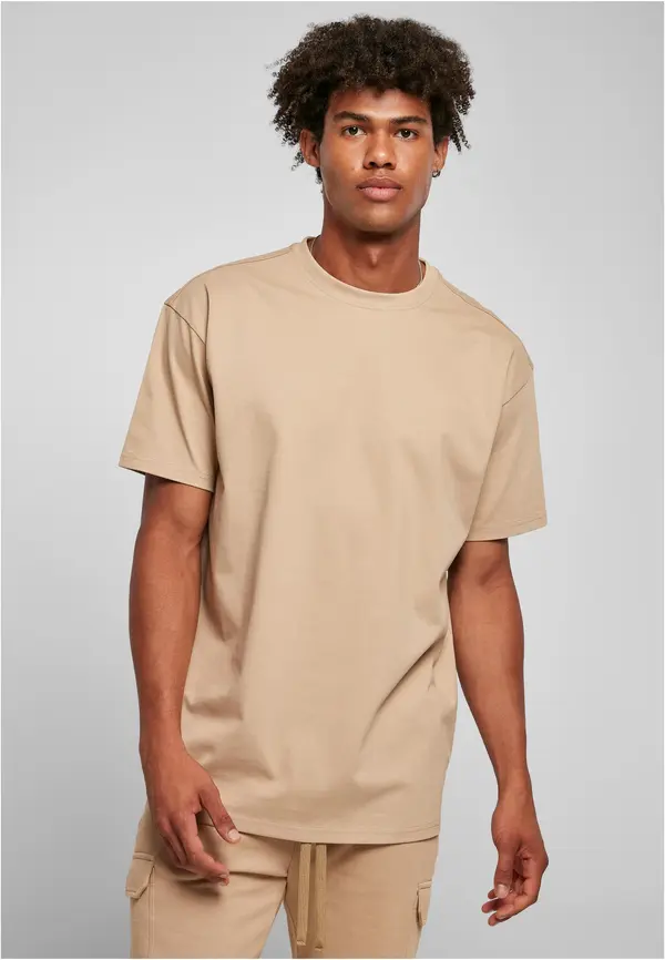 Urban Classics Heavy oversized union t-shirt beige color