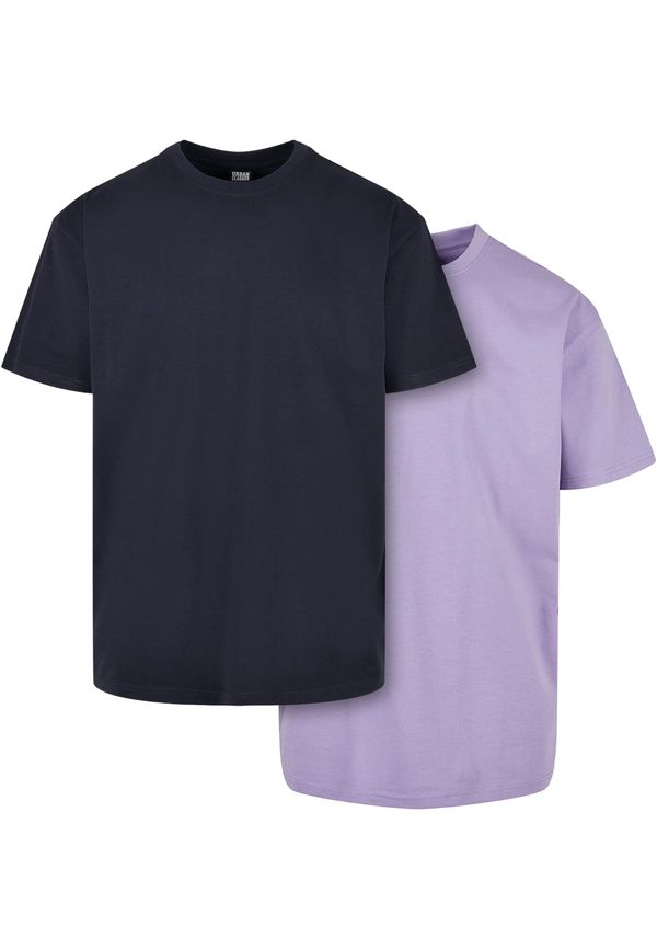 UC Men Heavy Ovesized Tee 2-Pack Halfnavy+Lavender