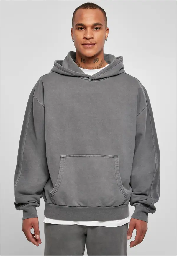 Urban Classics Heavy Terry Garment Dye Dark Hooded Shadow