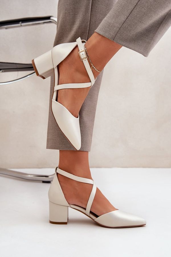 SERGIO LEONE Heels On A Heel Made Of Eco Leather Pearlescent Sergio Leone SK830