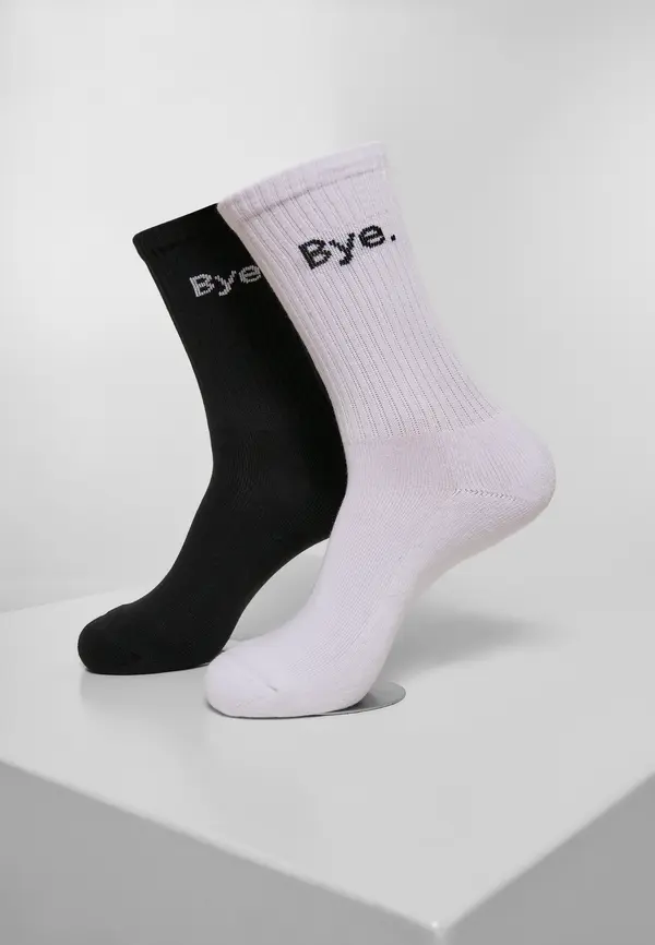 Mister Tee HI - Bye Socks Short 2-Pack Black/White