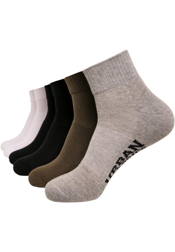 Urban Classics High Sneaker Socks 6-Pack Black/White/Grey/Olive