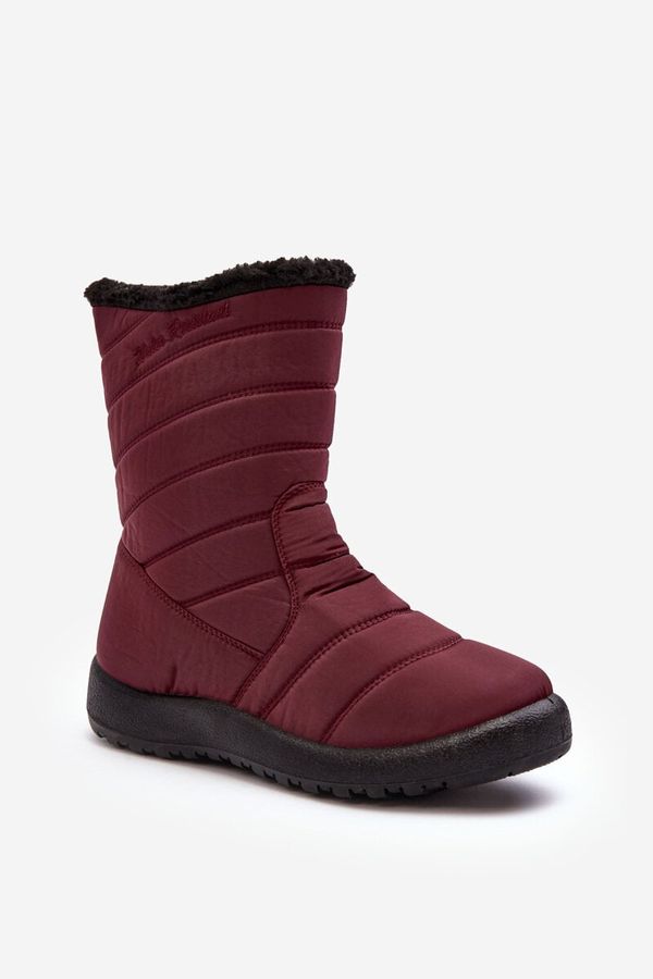 Kesi High women's insulated snow boots Burgundy Luxina