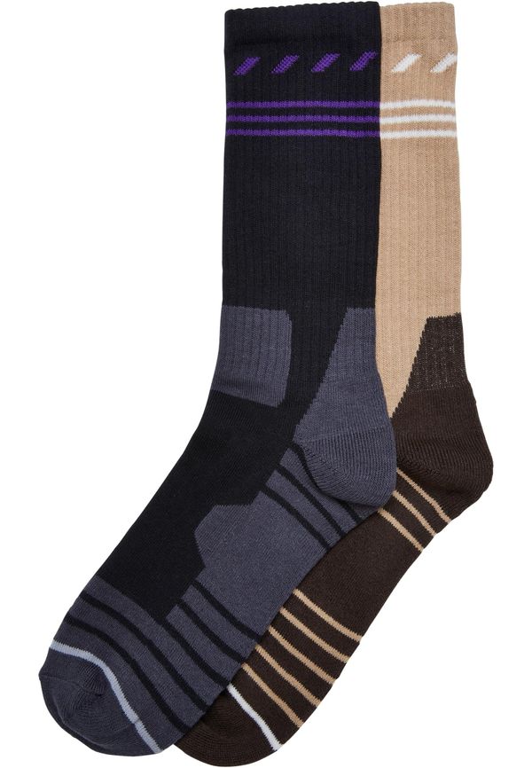 Urban Classics Accessoires Hiking Performance Socks 2-Pack Black/Unionbeige