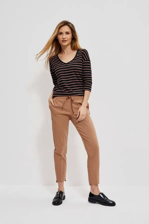 Marisse Hlače z kravato - bež