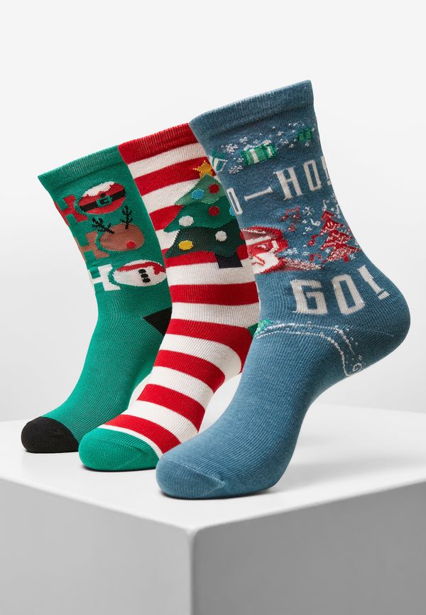 Urban Classics Accessoires Ho Ho Ho Christmas Socks 3-Pack Multicolor