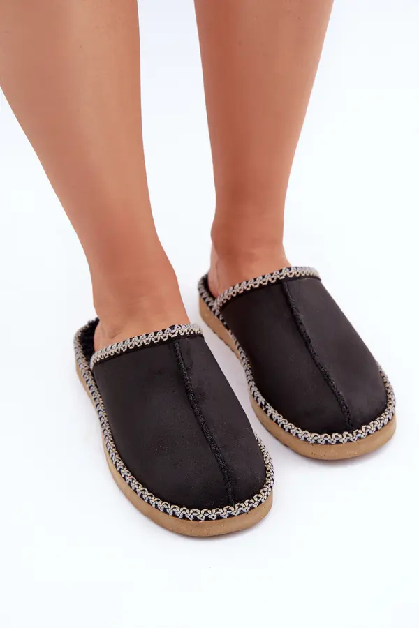 Inblu Home Footwear Slippers With Embroidery Women's Inblu Black