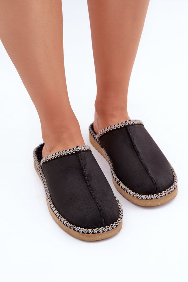 Inblu Home Footwear Slippers With Embroidery Women's Inblu Black