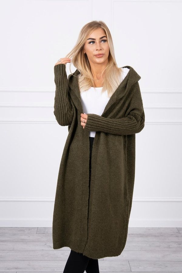 Kesi Hooded sweater in khaki color