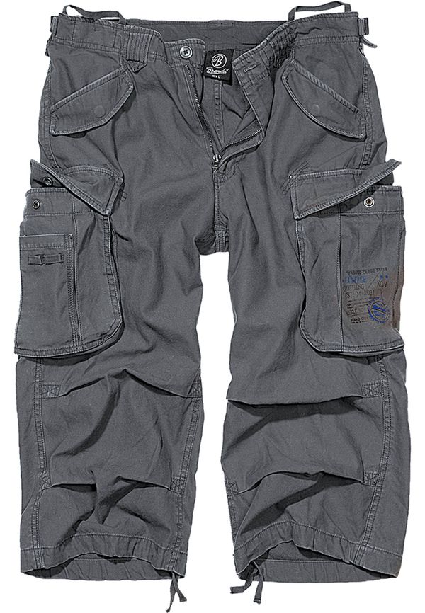 Brandit Industry Vintage Cargo 3/4 Charcoal Shorts