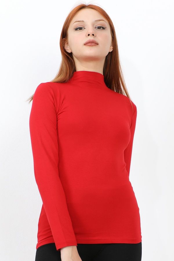 InStyle InStyle Long Sleeve Turtleneck Basic Body - Red