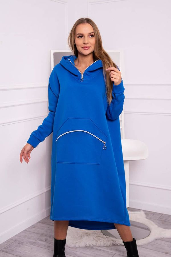 Kesi Insulated dress with hood purple blue