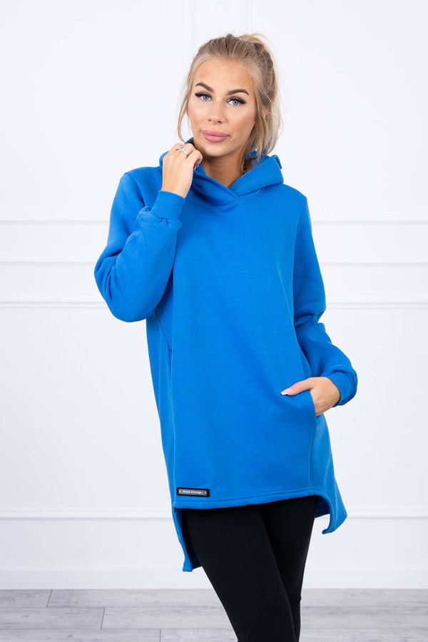 Kesi Insulated sweatshirt with a longer back part purple blue