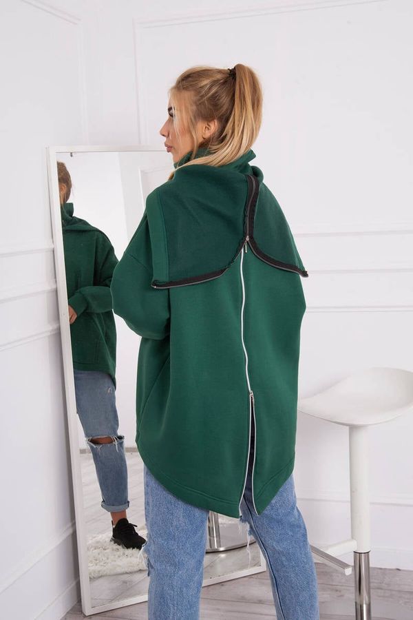 Kesi Insulated sweatshirt with back zip dark green