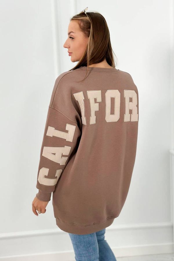 Kesi Insulated sweatshirt with California mocca inscription