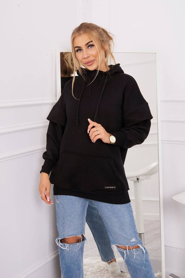 Kesi Insulated sweatshirt with turtleneck black