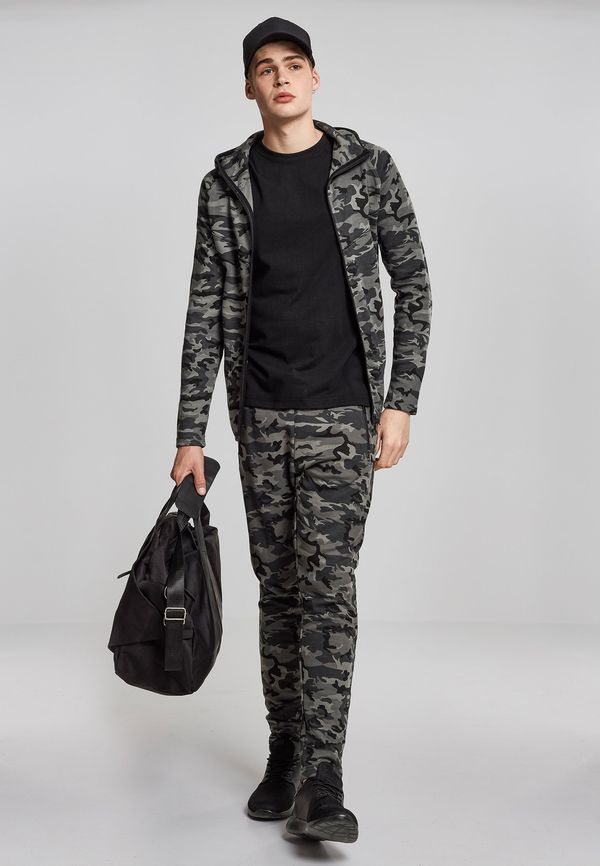 Urban Classics Interlock Camo Zip Jacket Dark Mask