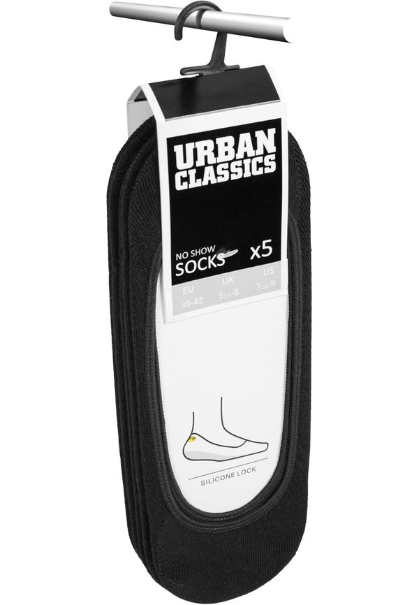 Urban Classics Accessoires Invisible Socks 5-Pack Black