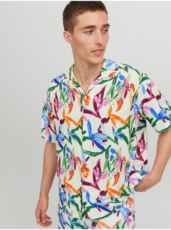 Jack & Jones Jack & Jones L Colorful Men's Patterned Short Sleeve Shirt - Men's