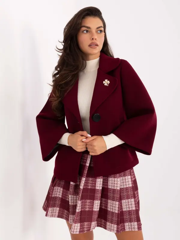 RUE PARIS Jacket-IT-KR-FL8159.24-burgundy
