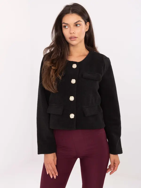 RUE PARIS Jacket-IT-KR-FL9586.64-black