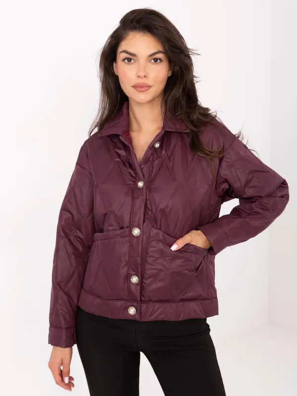 RUE PARIS Jacket-IT-KR-FL9626.77-burgundy