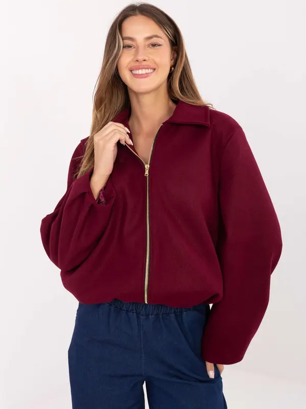 RUE PARIS Jacket-IT-KR-FL9725.08P-burgundy