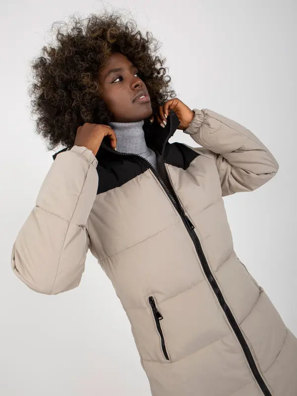 Honey Winter Jacket-NM-KR-D2-3827-62.00P-Grey-Black