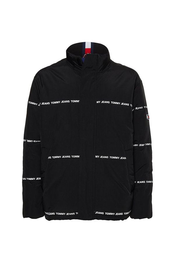 Tommy Hilfiger Jeans Jacket - Tommy Jeans TJM LOGO STRIPE PUFFER black