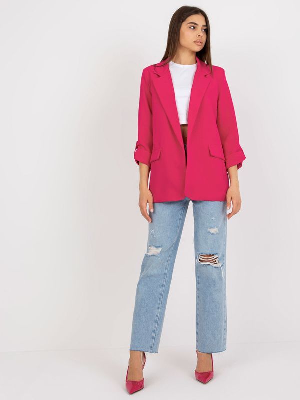 Och Bella Jacket-TW-ZT-BI-27192.44P-fuchsia