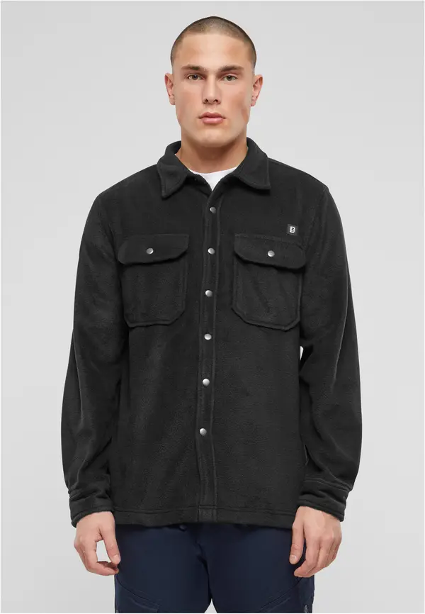 Brandit Jeff Fleece long-sleeved shirt black