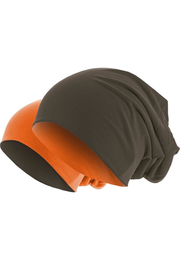 MSTRDS Jersey Beanie Double-Sided Chocolate/Orange