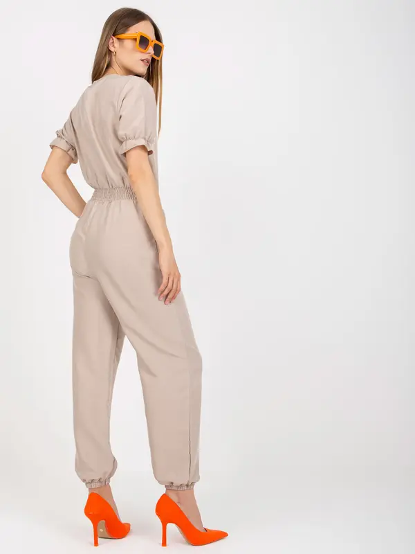 RUE PARIS Jumpsuit-CA-KO-6298.68-dark beige