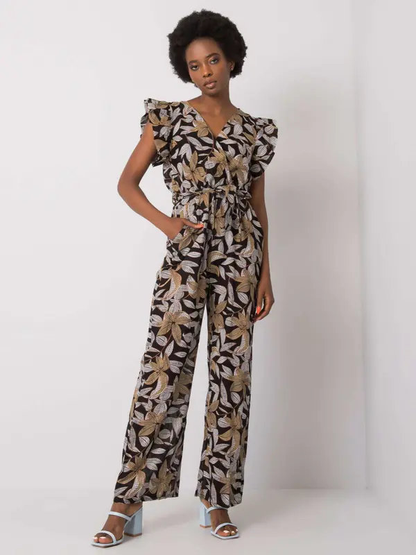 Italy Moda Jumpsuit-DHJ-KO-13568.13P-black-beige