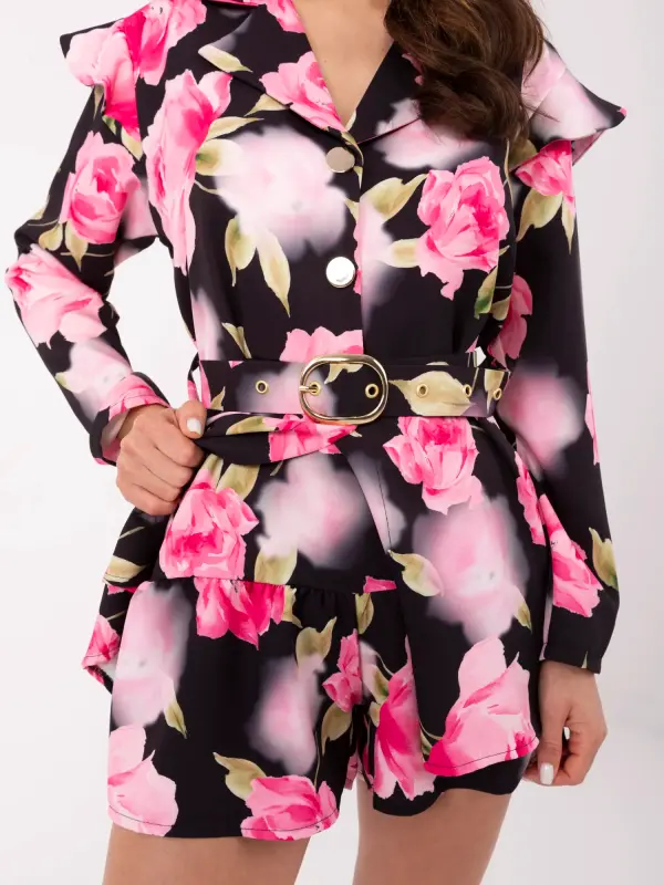 Italy Moda Jumpsuit-DHJ-KO-20615-2.60-black-pink