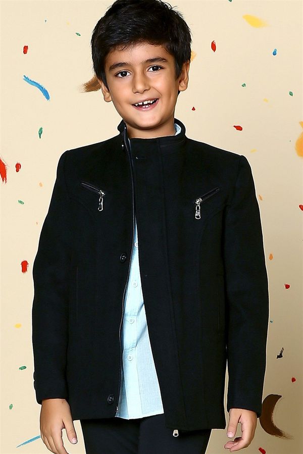 dewberry K3001 DEWBERRY BOYS' COAT-BLACK