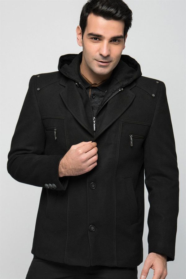 dewberry K7532 DEWBERRY MEN'S COAT-BLACK