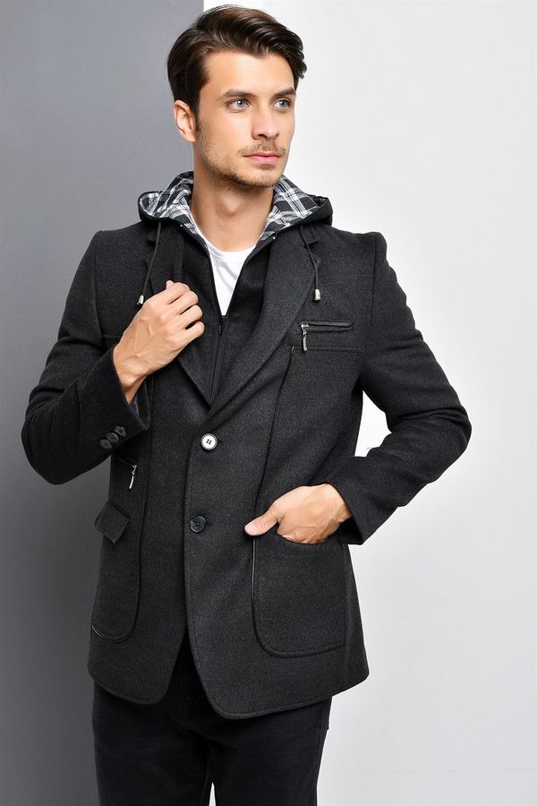 dewberry K7540 DEWBERRY MEN'S COAT-ANTHRACITE