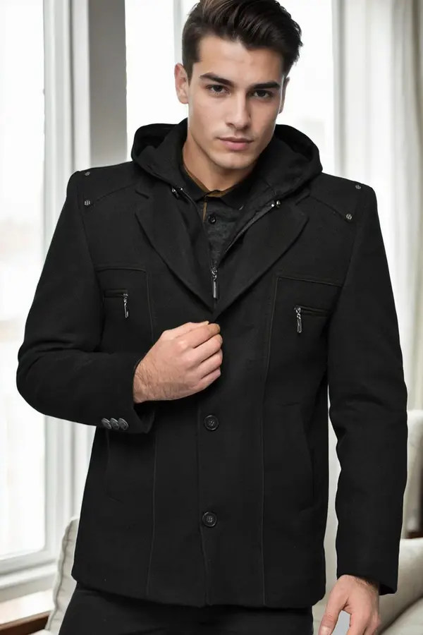 dewberry K9532 DEWBERRY MEN'S COAT-BLACK